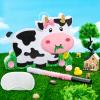 WERNNSAI Dairy Cow Piata - Farm Animal Party Game Cow Pinata for Girls Birthday Party Decorations Kids Happy Party Favor Supplies with Bat Blindfold, Farm Theme Candy Toys Filler view 2