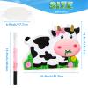 WERNNSAI Dairy Cow Piata - Farm Animal Party Game Cow Pinata for Girls Birthday Party Decorations Kids Happy Party Favor Supplies with Bat Blindfold, Farm Theme Candy Toys Filler view 3