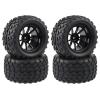 130MM 1/10 RC Monster Truck Buggy Tire Tyre Wheel Foam Inserts 12mm Hex for Redcat HSP HPI for Tamiya view 1