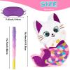 WERNNSAI Cat Piata - Kitten Mermaid Birthday Party Decorations Kids Mermaid Pinata with Blindfold and Bat for Girls Summer Under the Sea Birthday Party Supplies Game Set view 3