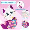 WERNNSAI Cat Piata - Kitten Mermaid Birthday Party Decorations Kids Mermaid Pinata with Blindfold and Bat for Girls Summer Under the Sea Birthday Party Supplies Game Set view 4
