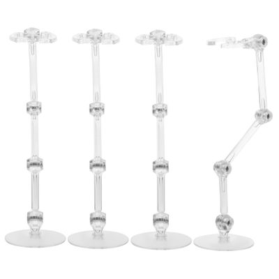 ibasenice 4pcs Action Figure Stand Display Holder for Articulated Figures Break Resistance Stable Structure