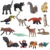 16PCS Forest Animals Baby Figures, Woodland Creatures Baby Toy Figurines, Miniature Toys Cake Toppers Cupcake Toppers Birthday Gift Educational Toys for Kids view 3