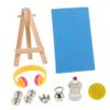 1set Miniature Dollhouse Fitness Equipment Realistic Dumbbells Kettlebells for Landscaping Decor Stylish Gym Model for Dollhouse Sports Scene view 1