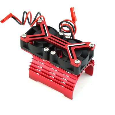 540 550 3650 3660 3670 Motor Heat Sink Cooling Fan 36mm Motor for 1/8 1/10 RC Car Axial SCX10 TRX4 Tamiya(Red)