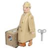 Wind Up Toy, Wind Up Walking Traveler Toy Nostalgic Retro Clockwork Toy Adult Collection Tinplate Wind Up Toy Home Bar Decoration view 1