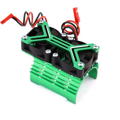 540 550 3650 3660 3670 Motor Heat Sink Cooling Fan 36mm Motor for 1/8 1/10 RC Car Axial SCX10 TRX4 Tamiya(Green)