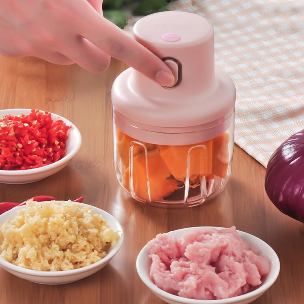 100ML/250ML Electric Baby Food Processor, Baby Food Maker, Food Chopper Household Blenders for Garlic Veggies, Dicing, Mincing, Puree, Wireless Portable Grinder, Baby Food Mills (250ML)