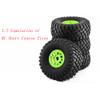 1/7 1/8 RC Short Course Tires 4 Pcs 138mm RC tires Plastic wheels 12mm Hex Suitable for most 1/7 1/8 RC On-Road tires For example, FS DF7 UDR MOJAVE ATOM W99 etc. view 3