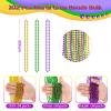 102 PCS Mardi Gras Beads, 33'' Metallic Gold Green Purple Mardi Gras Beads Necklaces Mardi Gras Necklaces Accessories Bulk Carnival Bead Necklace for Mardi Gras Parade Throws Party Decorations Favors view 2