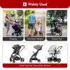 Universal Stroller Board with Wheels,2 in 1 Sit and Stand Stroller Board, Stroller Standing Board, Stroller Attachment for Toddler to Ride, Holds Children Up to 55lbs view 4