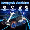 BEUDUOQI 6V Electric Go Kart for Kids Boys Girls, Foldable Go Kart with Reversing Model & Adjustable Seat, Ride On Racing Kart with Music, Lights, Horn Kids Electric Vehicles,Yellow,Lengthen view 2