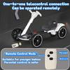 BEUDUOQI 6V Electric Go Kart for Kids Boys Girls, Foldable Go Kart with Reversing Model & Adjustable Seat, Ride On Racing Kart with Music, Lights, Horn Kids Electric Vehicles,Yellow,Lengthen view 4