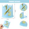 BAOBAOJOY 1/2 Blue Crown Hat for Boys, Cute Birthday Party Crown for Boys and Girls, Birthday Party Decorations(1/2 Blue Hat) view 2