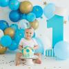 BAOBAOJOY 1/2 Blue Crown Hat for Boys, Cute Birthday Party Crown for Boys and Girls, Birthday Party Decorations(1/2 Blue Hat) view 4