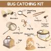 Bug Catcher for Kids Explorer Kit Kids Bug Catching Kit, Bug Catcher Kit for Kid with Binoculars, Magnifying Glass, Butterfly Kit for Aged 3+ (Brown) view 2
