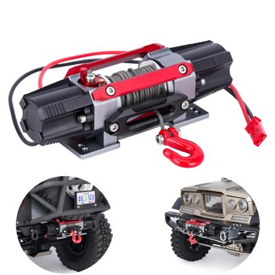 1/10 Scale RC Winch, Metal Dual Motor Simulated Winch for 1/8 and 1/10 RC Crawler TRX4 SCX10 RC4WD D90 KM2 Redcat YK4082 Upgrades