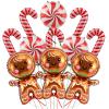 11Pcs Gingerbread Balloons Christmas Decorations - 32 Inch Gingerbread Foil Balloons - Red Candy Cane Balloon for Christmas Party Decorations - New Year Birthday Party Decor view 1
