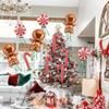 11Pcs Gingerbread Balloons Christmas Decorations - 32 Inch Gingerbread Foil Balloons - Red Candy Cane Balloon for Christmas Party Decorations - New Year Birthday Party Decor view 4