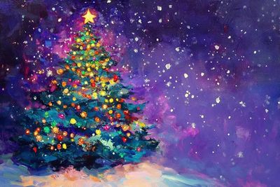 1000 Piece Adult Jigsaw Puzzle: Christmas Tree Colorful Vintage Illustrations for Jigsaw Lovers