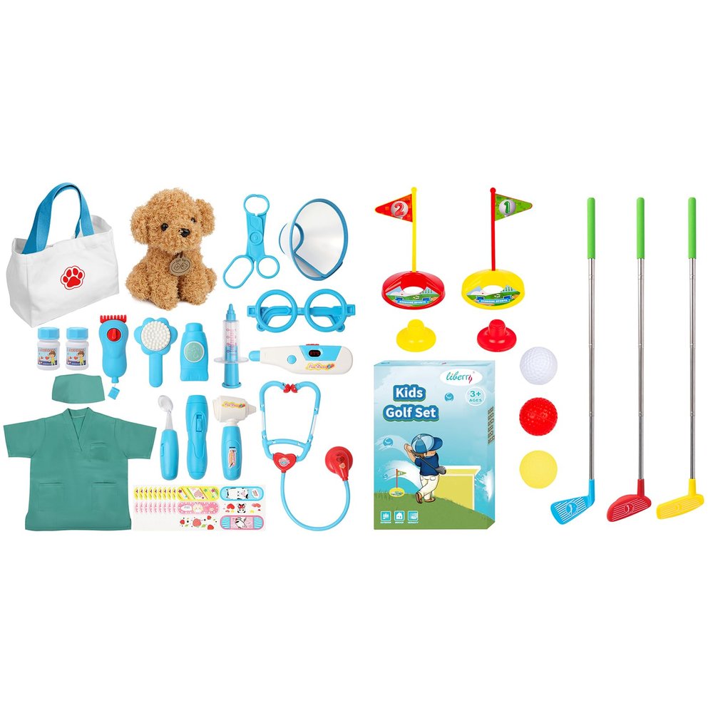 Liberry Toys for 2 3 4 5 6 Year Old Boys & Girls Christmas Birthday Gift Doctor Kit for Toddlers and Kids Golf Club Set