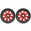 4PCS 1.9 Inch Wheels RC Car Aluminum Beadlock Rim Hub for hsp, redcat, hpi, axial Brand car (Black Red view 1