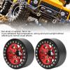4PCS 1.9 Inch Wheels RC Car Aluminum Beadlock Rim Hub for hsp, redcat, hpi, axial Brand car (Black Red view 4