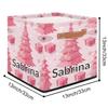 Voloreju Kids Custom Christmas Gifts Storage Basket Organizer with Handles for Boys Girls Personalized Kitchen Storage Basket with Name Square Laundry Hamper view 2