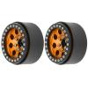 2PCS 1.9 Inch Wheels RC Car Aluminum Beadlock Rim Hub for hsp, redcat, hpi, axial Brand car (Black Gold) view 1
