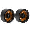 2PCS 1.9 Inch Wheels RC Car Aluminum Beadlock Rim Hub for hsp, redcat, hpi, axial Brand car (Black Gold) view 2