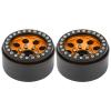 2PCS 1.9 Inch Wheels RC Car Aluminum Beadlock Rim Hub for hsp, redcat, hpi, axial Brand car (Black Gold) view 3