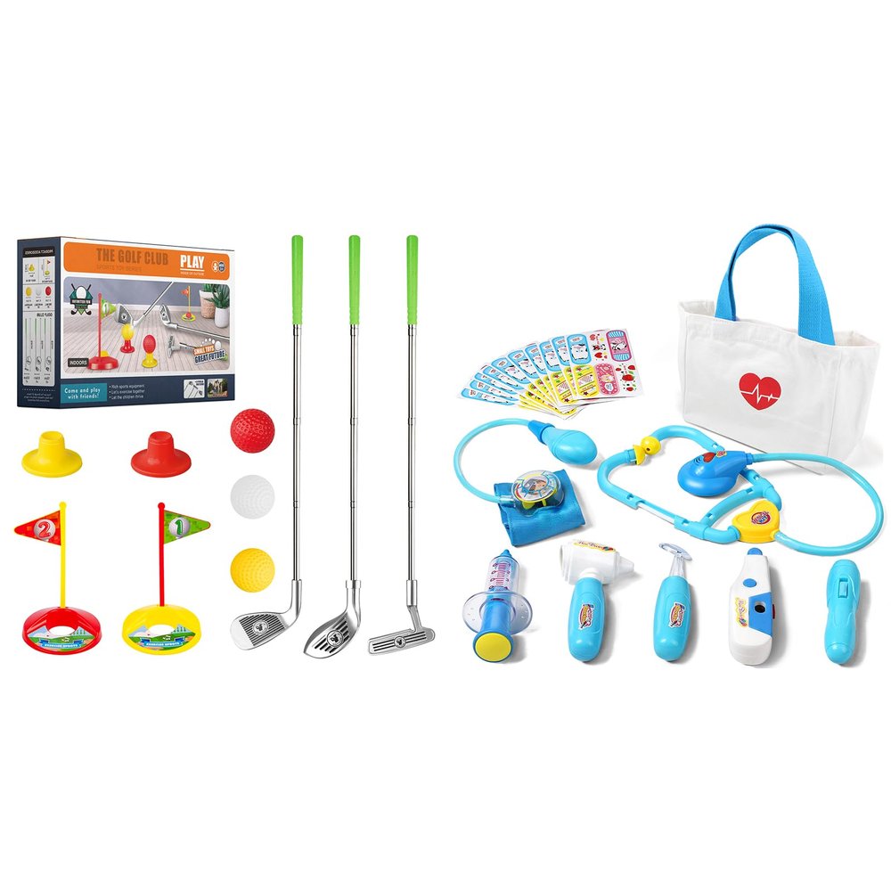 Liberry Toys for Toddler Boys Girls Aged 3 4 5-Toy Doctor Kit and Kids Golf Clubs