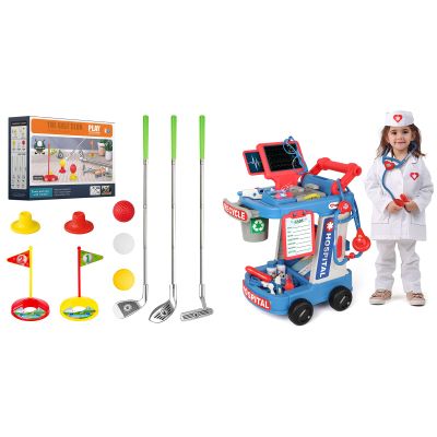 Liberry Toys for Toddler Boys Girls Aged 3 4 5-Toy Doctor Kit and Kids Golf Clubs