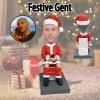 Christmas Custom Bobblehead Figurine,Just Based on Your Face Photo,Man Handmade Bobbleheads Customized Figurine as a Gift for Christmas Gifting view 3