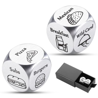 Bachelor Bachelorette Party Games, 2 Pcs Fast Food Decision Dice, Valentines Day Gifts for Husband Wife Boyfriend Girlfriend, Qwixx Dice Game, Valentine's Day Gifts for Women Men, Couple Gift for Him