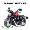 Collection Motorcycle Model Light & Sound Effect Diecast Birthday Gift 1/14 for Harley Alloy(Red) view 3