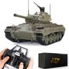 Ssccgym Remote Control Light Tank M24 Chaffee Tank 1/16 War RC Military Vehicle Simulation Smoke Barrel Telescoping NO-Shooting Sound Effect Collection Model 34CM (3.0 Mainboard) view 1