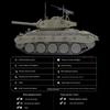 Ssccgym Remote Control Light Tank M24 Chaffee Tank 1/16 War RC Military Vehicle Simulation Smoke Barrel Telescoping NO-Shooting Sound Effect Collection Model 34CM (3.0 Mainboard) view 3