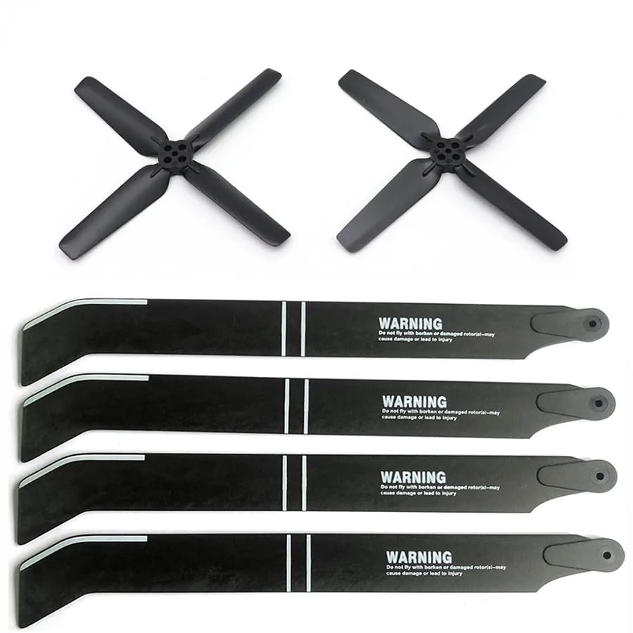 Domiuie YUXAING F09H-004 Main Blade Set & Four-Blade Tail Rotor F09H UH-60 RC Helicopter Original Spare Parts