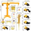 17 Pack Construction Vehicles Cake Toppers Set Acrylic Number 1 Cake Picks Road Sign Tower Digger Cupcake Toppers for Construction Theme Baby Shower Kids 1st Birthday Party Cake Decorations Supplies view 2