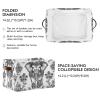 Nander Retro Style Black and White Elephant Storage Basket 1PCS,Foldable Storage Bin Waterproof Laundry Basket Storage Box with Handle for Home Closet & Office Living Room view 2