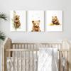 GUBIYU Funny Animal Bear Art Wall Decor Woodland Nursery Wall Art Bears Canvas Prints Bear Posters Cute Bear's Life in Forest Pictures Paintings for Boys Girls Nursery Room Decoration Large 20"x28" view 2