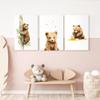 GUBIYU Funny Animal Bear Art Wall Decor Woodland Nursery Wall Art Bears Canvas Prints Bear Posters Cute Bear's Life in Forest Pictures Paintings for Boys Girls Nursery Room Decoration Large 20"x28" view 4
