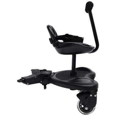 Universal 2-in-1 Stroller Board, Buggy Child Board with Seat Removable Pedal Pushchair Wheeled Board, Holds Children Up to 55lbs (2-6 Years Old)