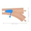 Totority Wooden Train Tracks 2Pcs Track Intersections Switch Accessories Compatible with Major Brands Educational Toy for Kids Imaginative Railway Expansion view 4