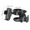 2 in 1 Cup Holder for Pram, Universal Stroller Cup Holder, Drink Coffee Cup Holder with Phone Holder Organizer for Stroller, Pushchair, Buggy, Bike (Black) view 2