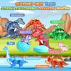 Asago Dinosaur Toys Magnetic Tiles Set - 2 Eggs, 2 Baby Dinos & 5 Large Dinosaurs for Kids 3-5, 105pcs Magnetic Building Blocks for Toddlers 1-3 4-8Magnet Tiles Educational Toy for Boys Girls view 2