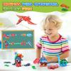 Asago Dinosaur Toys Magnetic Tiles Set - 2 Eggs, 2 Baby Dinos & 5 Large Dinosaurs for Kids 3-5, 105pcs Magnetic Building Blocks for Toddlers 1-3 4-8Magnet Tiles Educational Toy for Boys Girls view 4