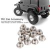 12PCS Non Slip Tire 4mm Lock Nut for Axial SCX10 1/10 RC Model Car (Silver) view 3