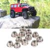 12PCS Non Slip Tire 4mm Lock Nut for Axial SCX10 1/10 RC Model Car (Silver) view 4